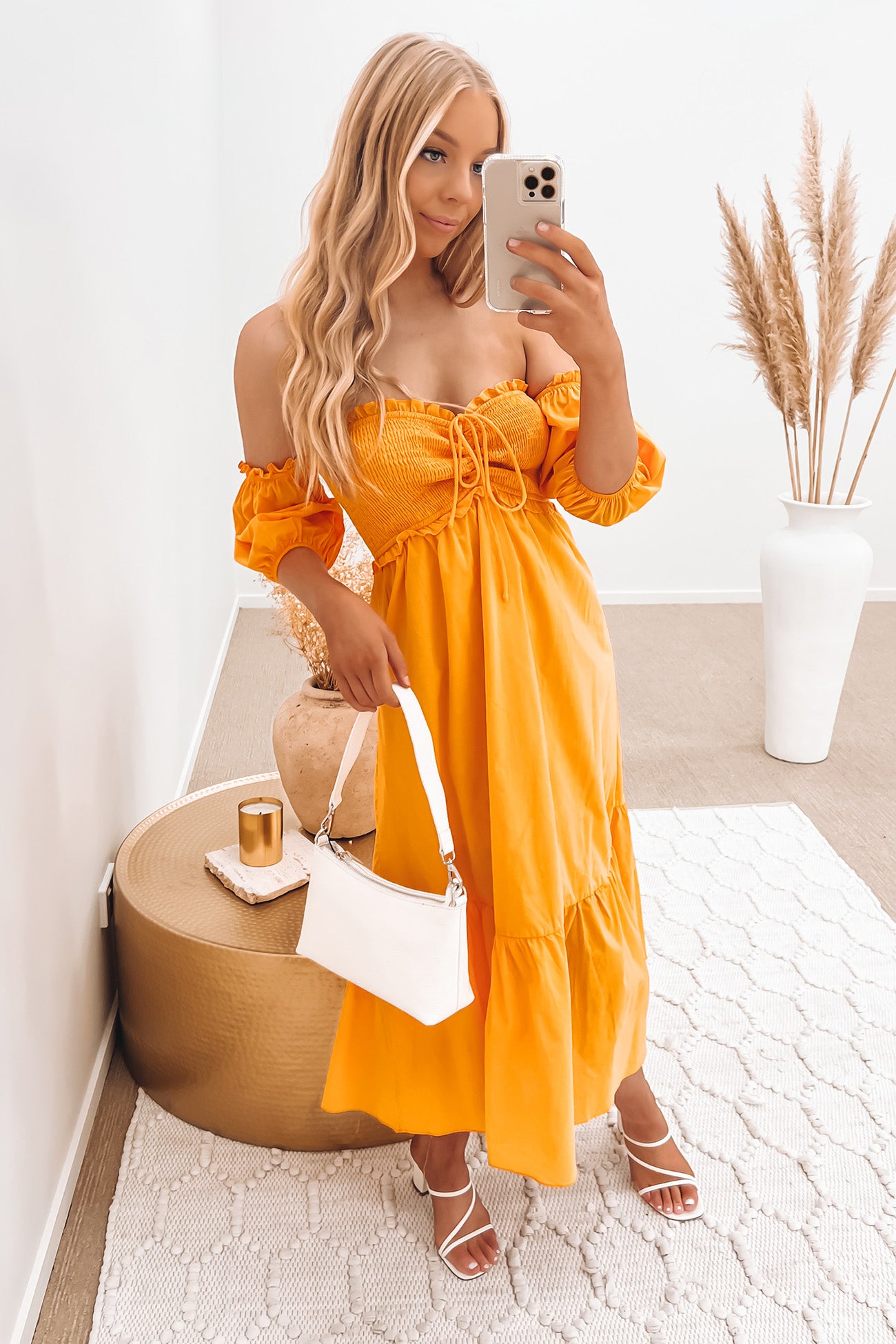 Zander Midi Dress Orange