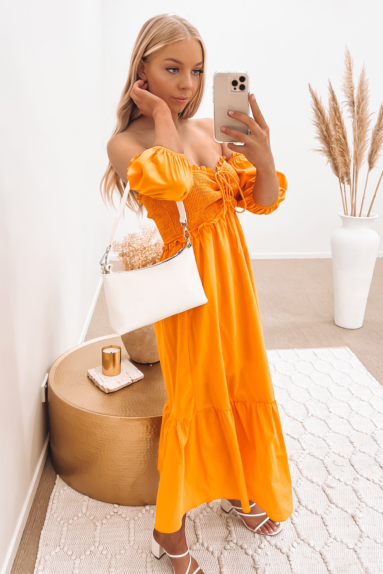 Zander Midi Dress Orange