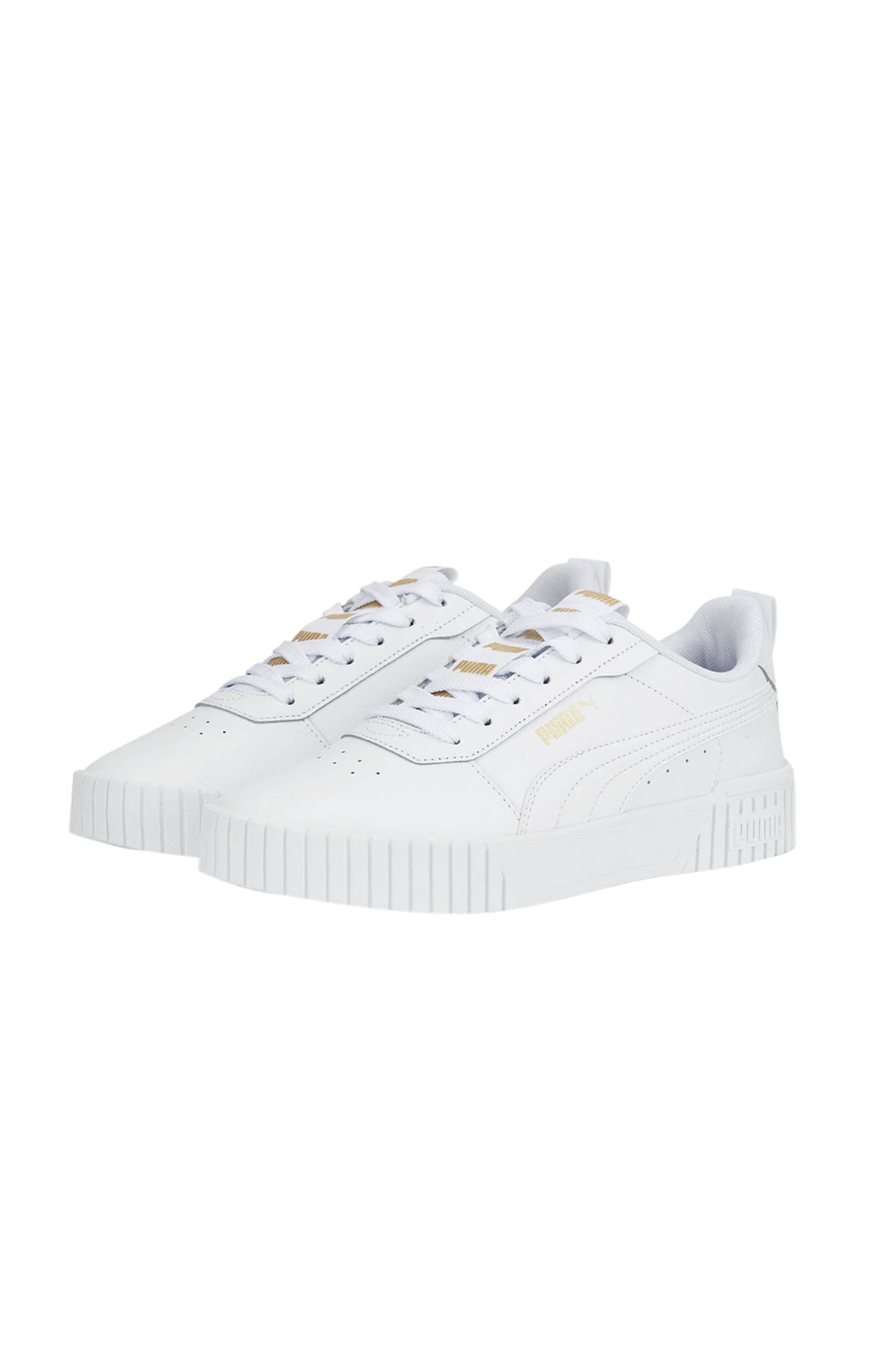 Carina 2.0 Tape Leather Sneaker Puma White Team Gold