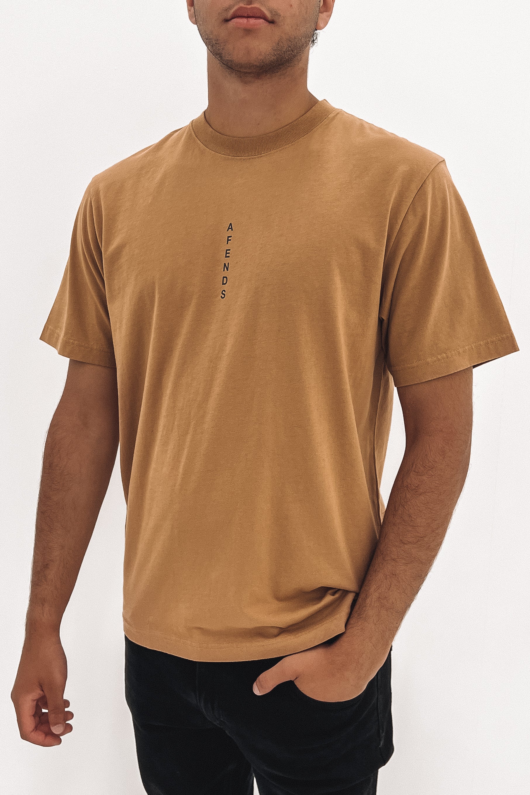 Machine Recycled Retro Fit Tee Chestnut
