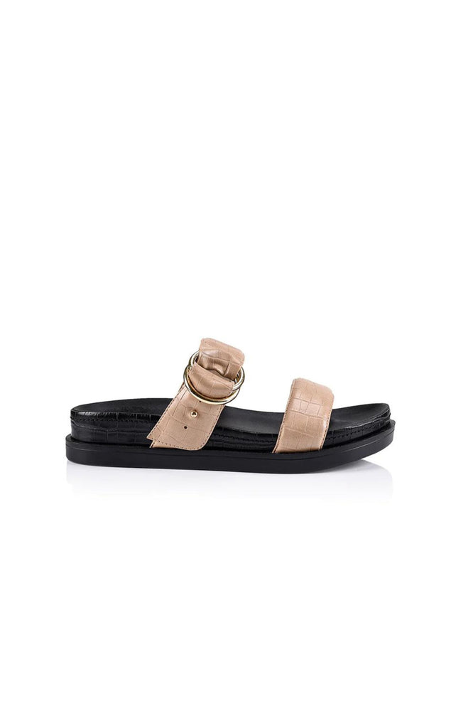 Oslo Sandal Light Camel Croc Jean Jail