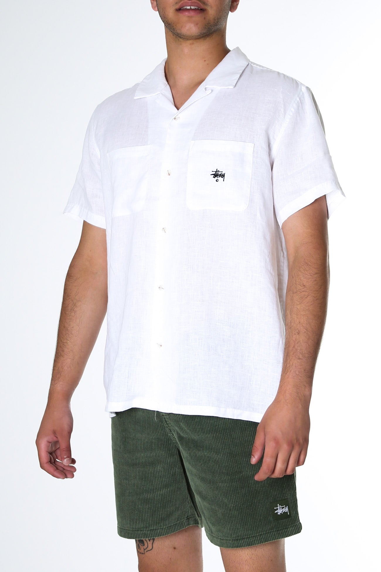 Linen Short Sleeve Shirt White