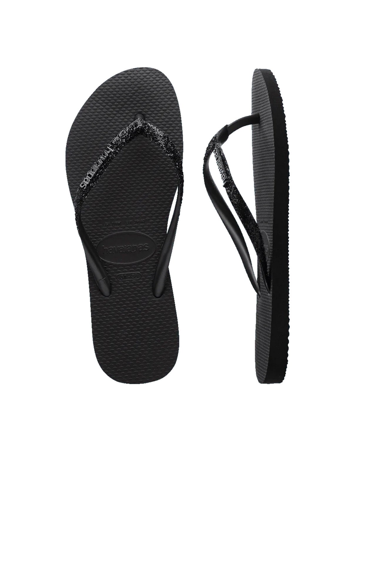 Slim Metal Logo Glitter II Black Dark Grey