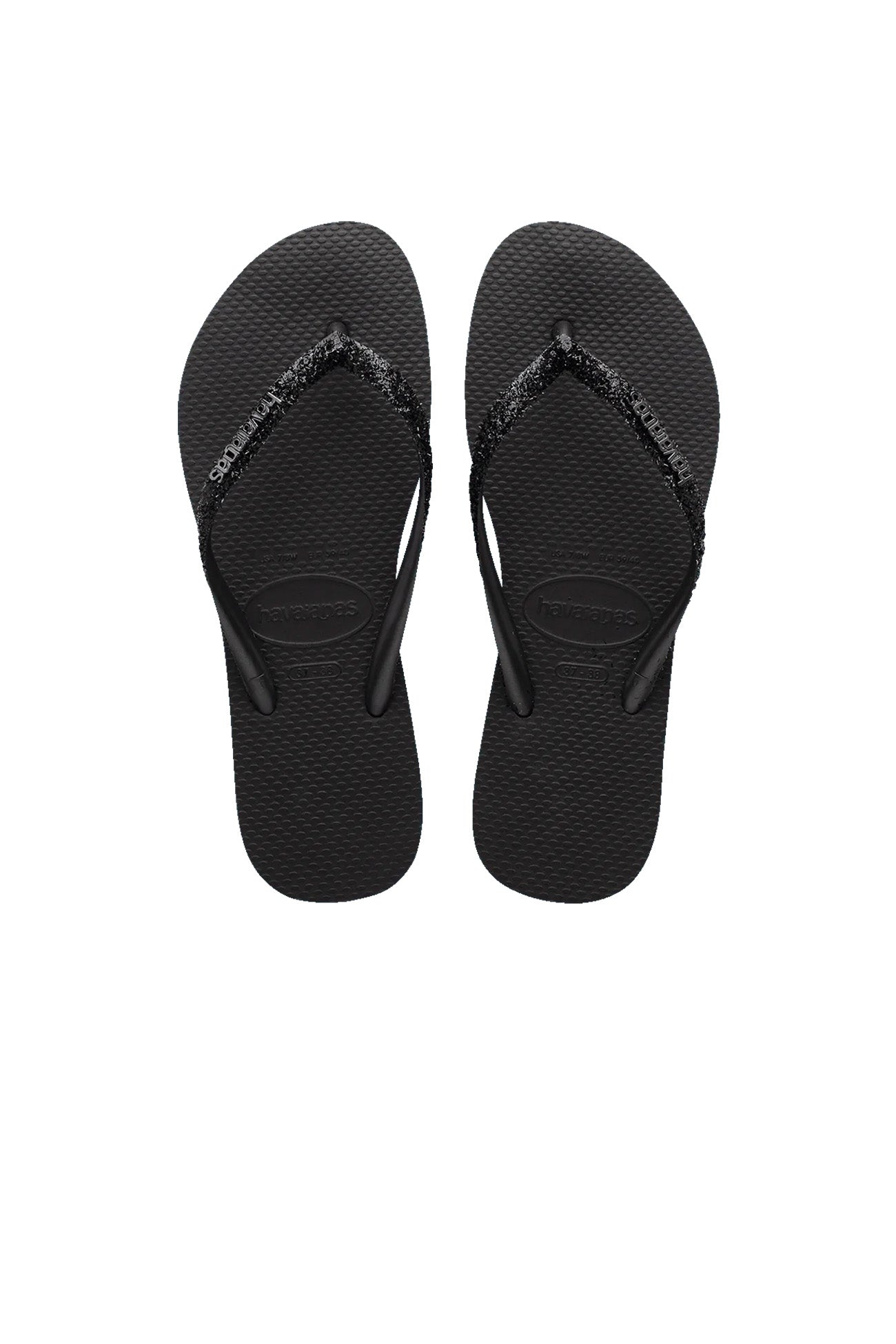 Slim Metal Logo Glitter II Black Dark Grey