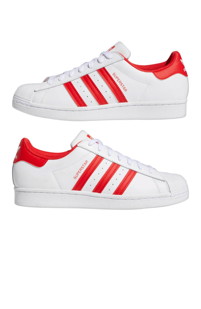 Red adidas superstar shoes hotsell