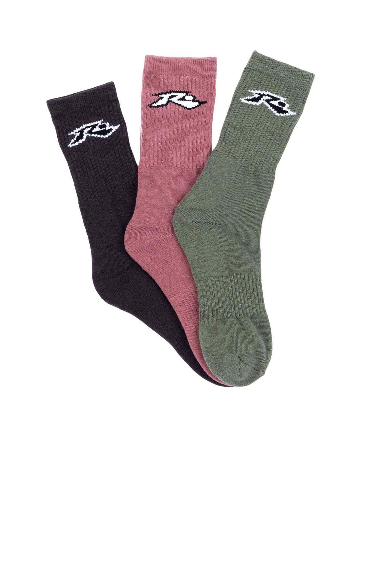 Wash Up Mid Calf Sock 3 Pack Multi