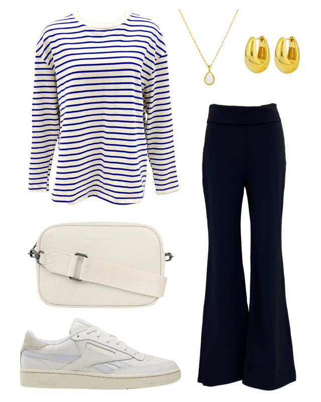The Stelle Tee in Blue Stripe