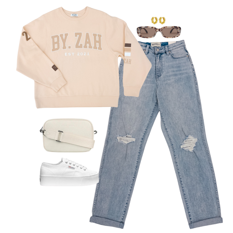 Everyday look ~ The Kendal Oversized Logo Crew