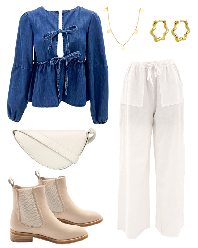 The Myra Top in Indigo