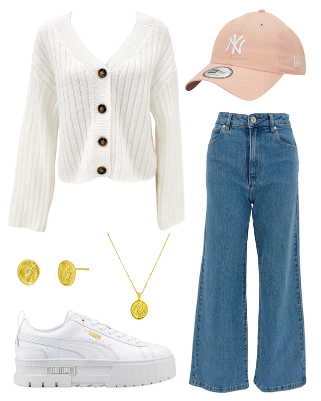 Amber Cardigan White