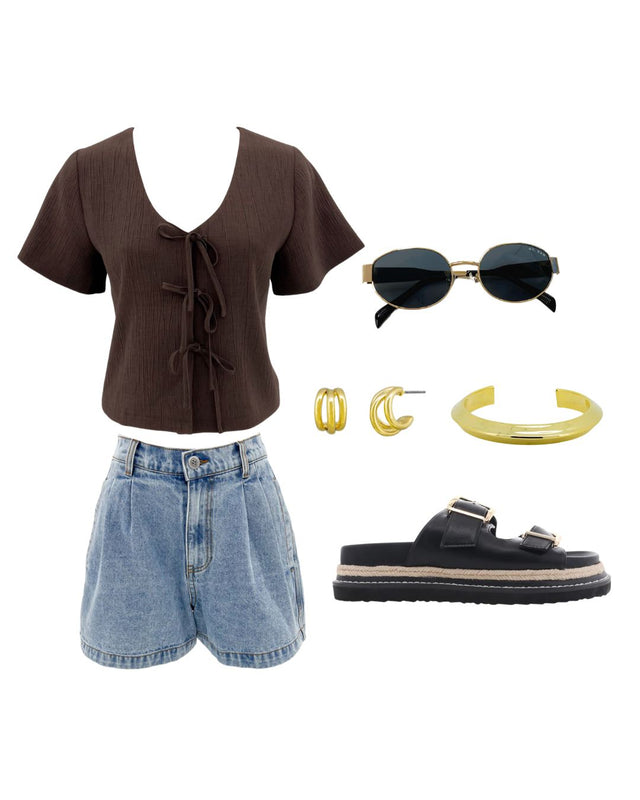 Onyx Tie Tee & Tatum Short