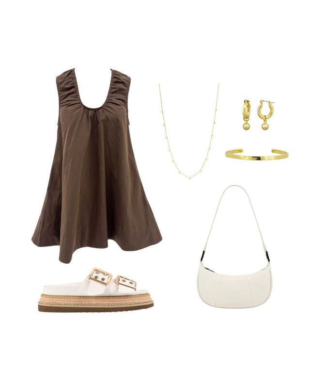 Zahni Mini Dress Brown