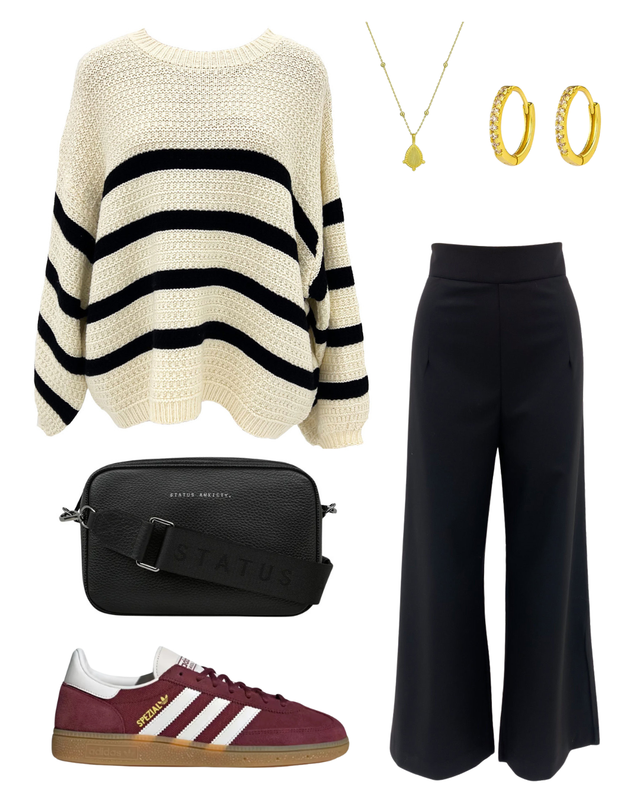 The Lissie Knit Cream Black Stripe