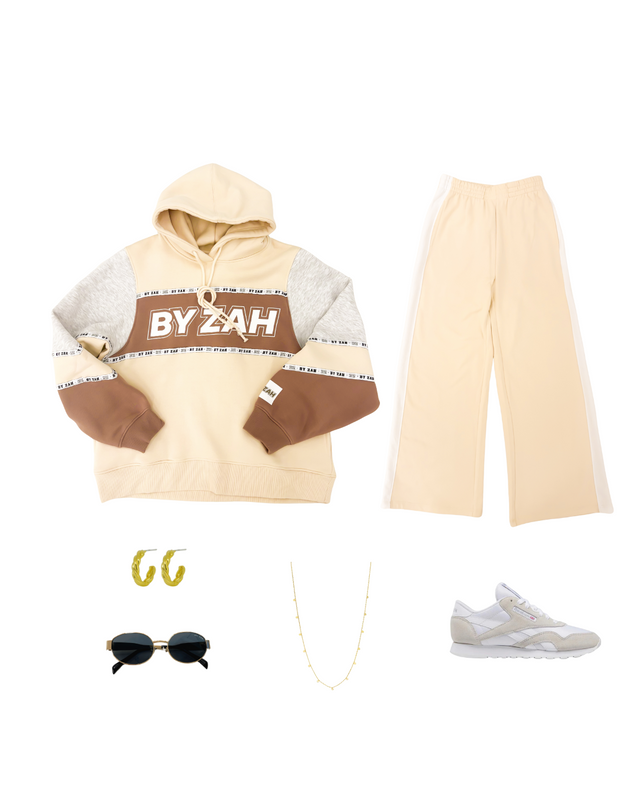 Cove Panel Hoody Beige