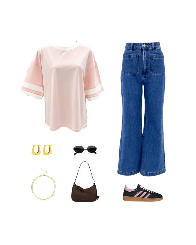 The Della Tee in Pink