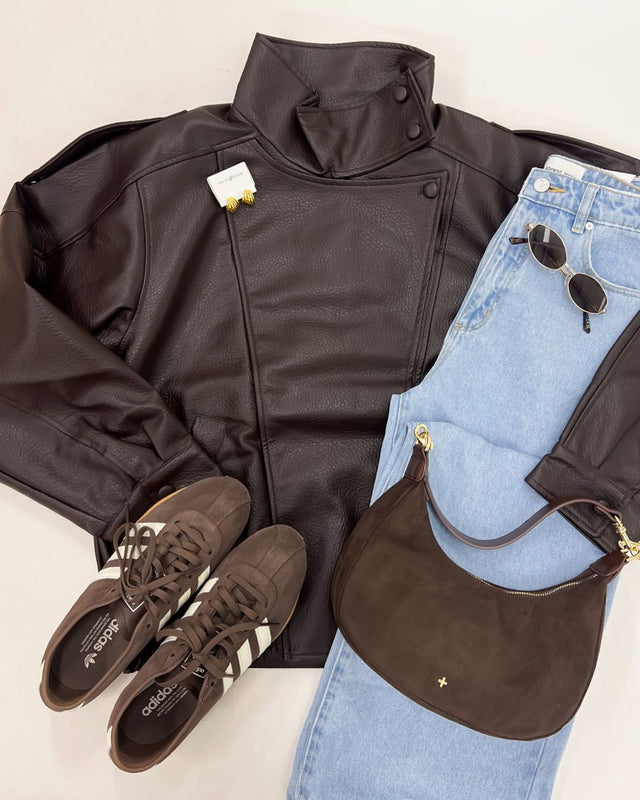 Kylea Leather Jacket Chocolate