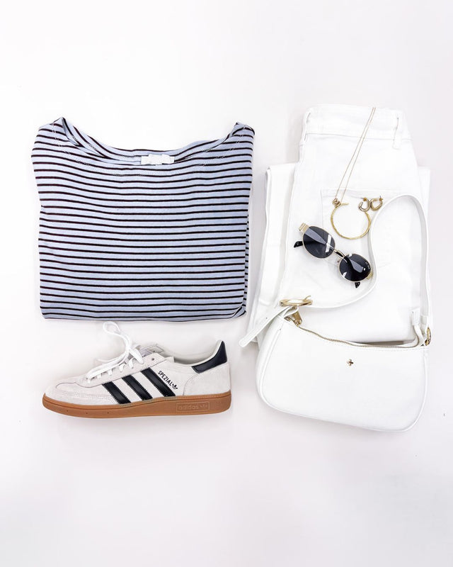 Avenue Jumper Blue Chocolate Stripe