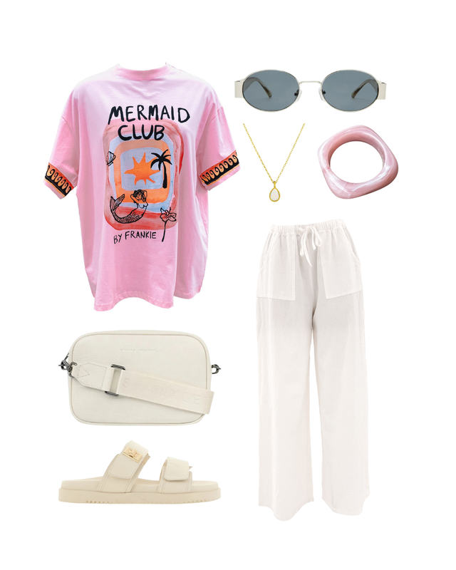 The Mermaid Club Tee in Pink