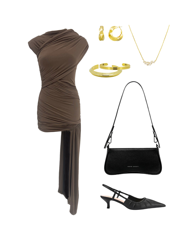 Percy Mini Dress Brown