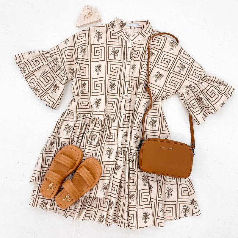 Talia Mini Dress Palm Maze
