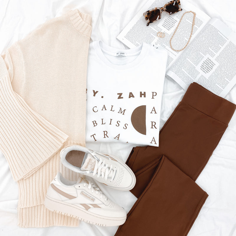 Stay comfortable while exuding effortless style with this outfit.