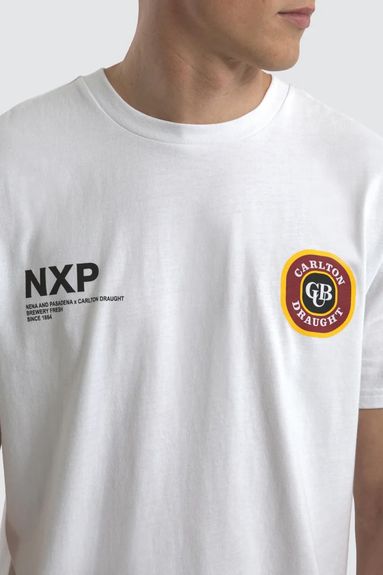 Bramling Cape Back Tee White Maroon