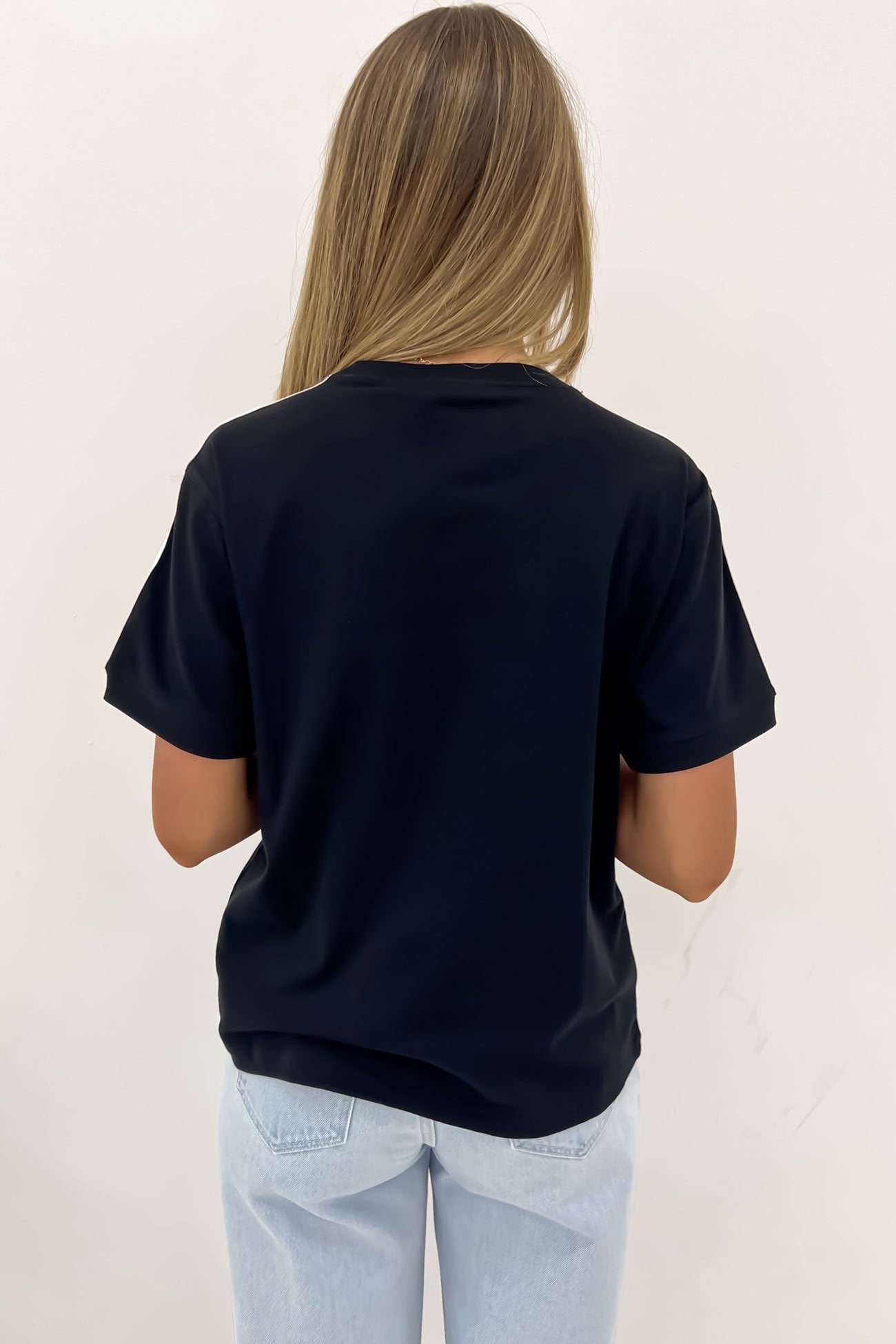 3 Stripe Tee Black