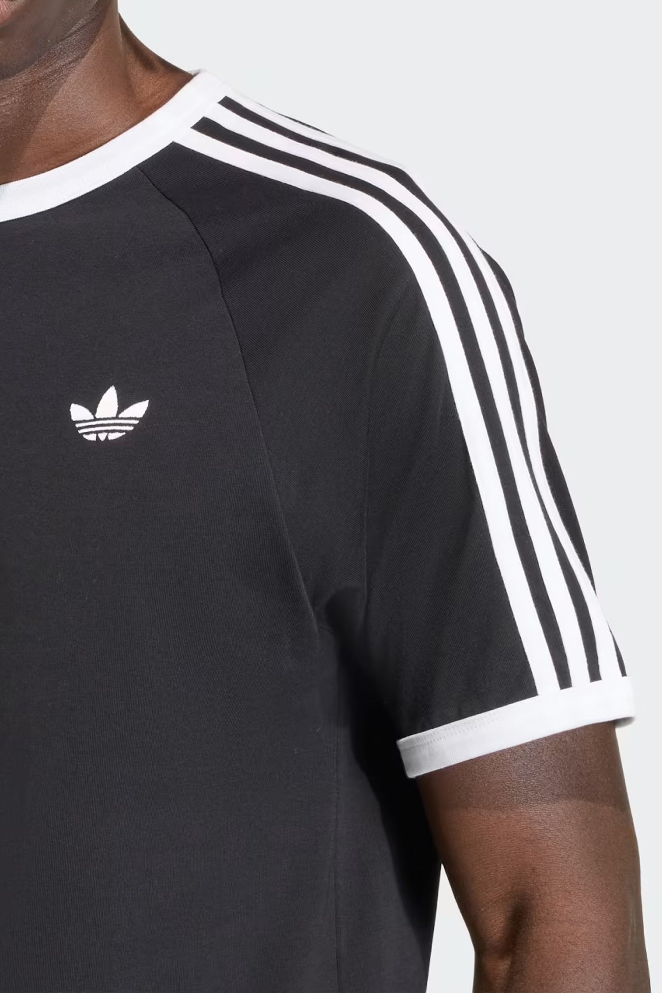 3 Stripe Tee Black White