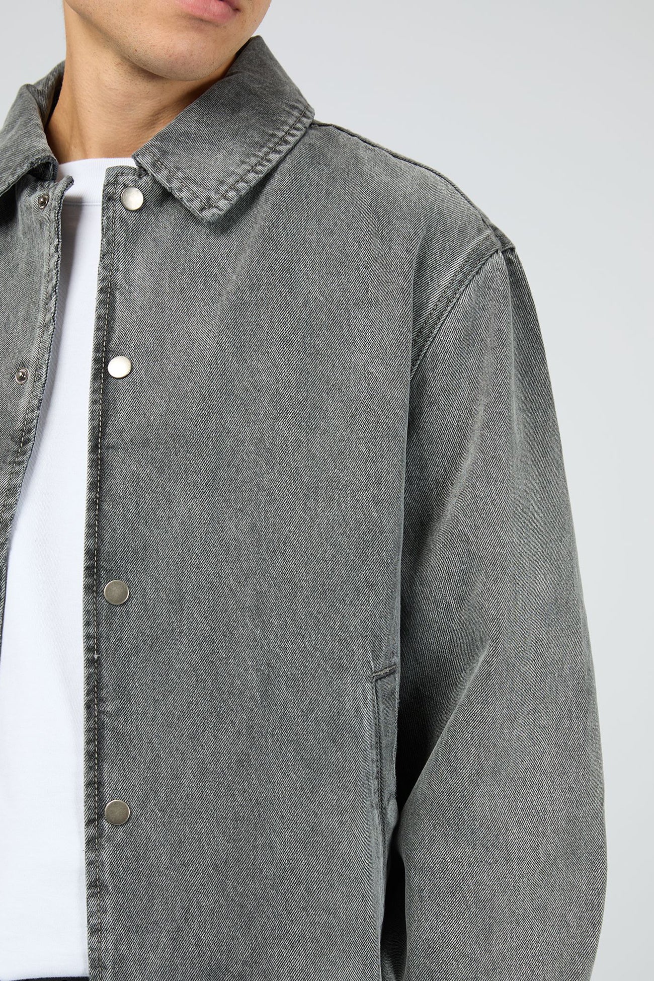 Denim Bomber Jacket Vintage Black