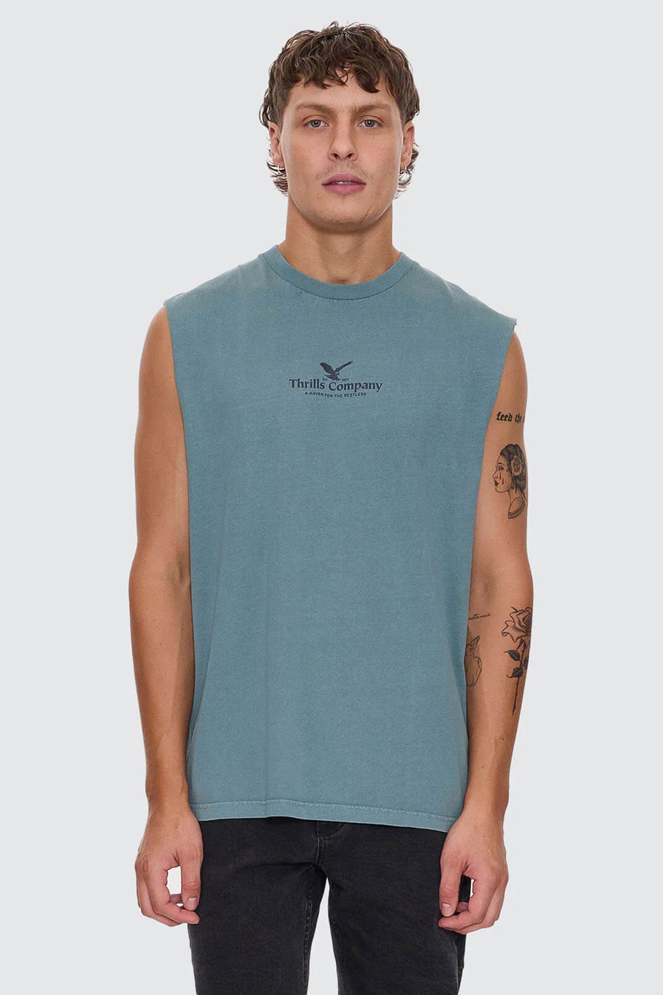 A Haven For The Restless Merch Fit Muscle Tee Green Coast