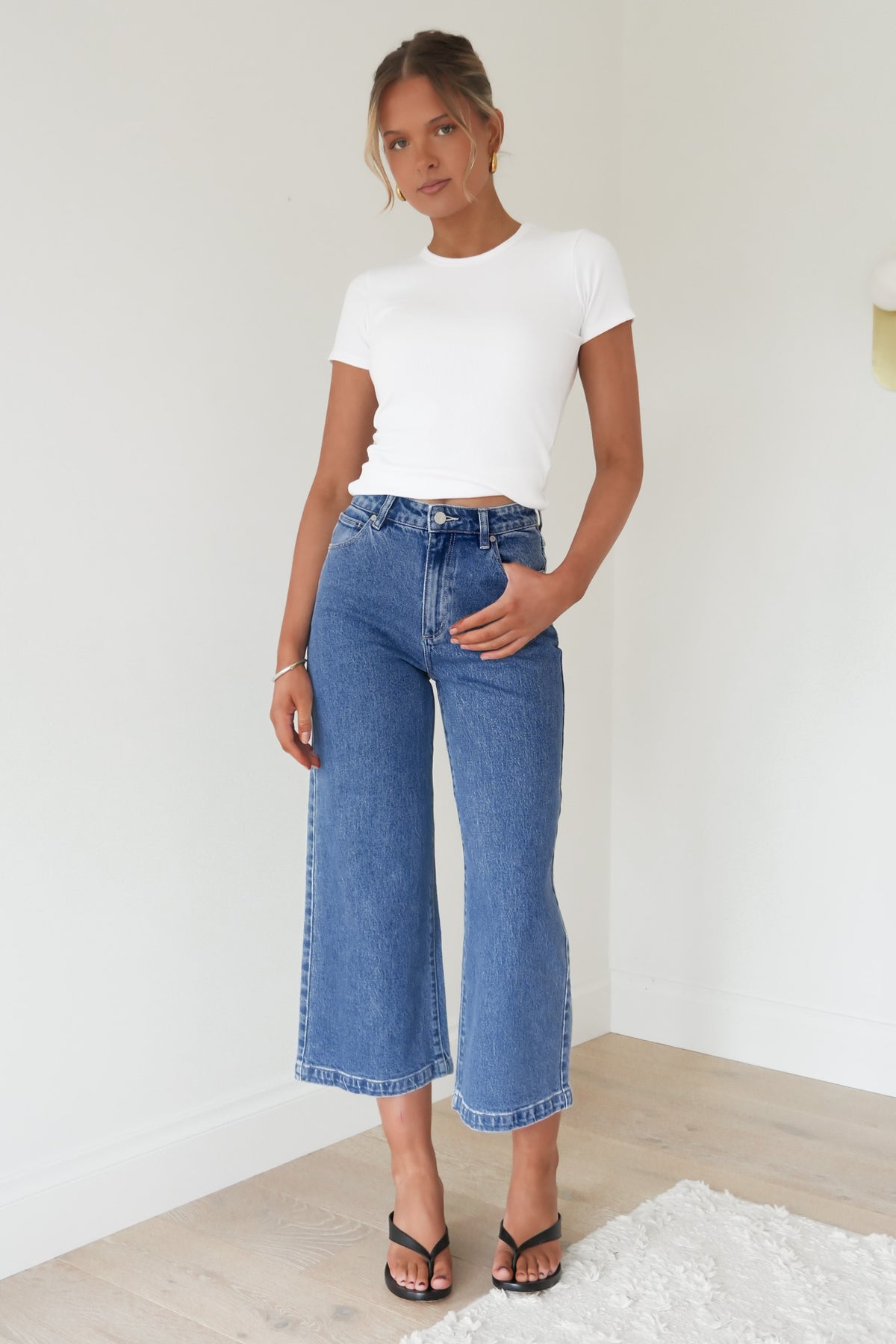 A 94 High & Wide Crop Jean Maya Clean