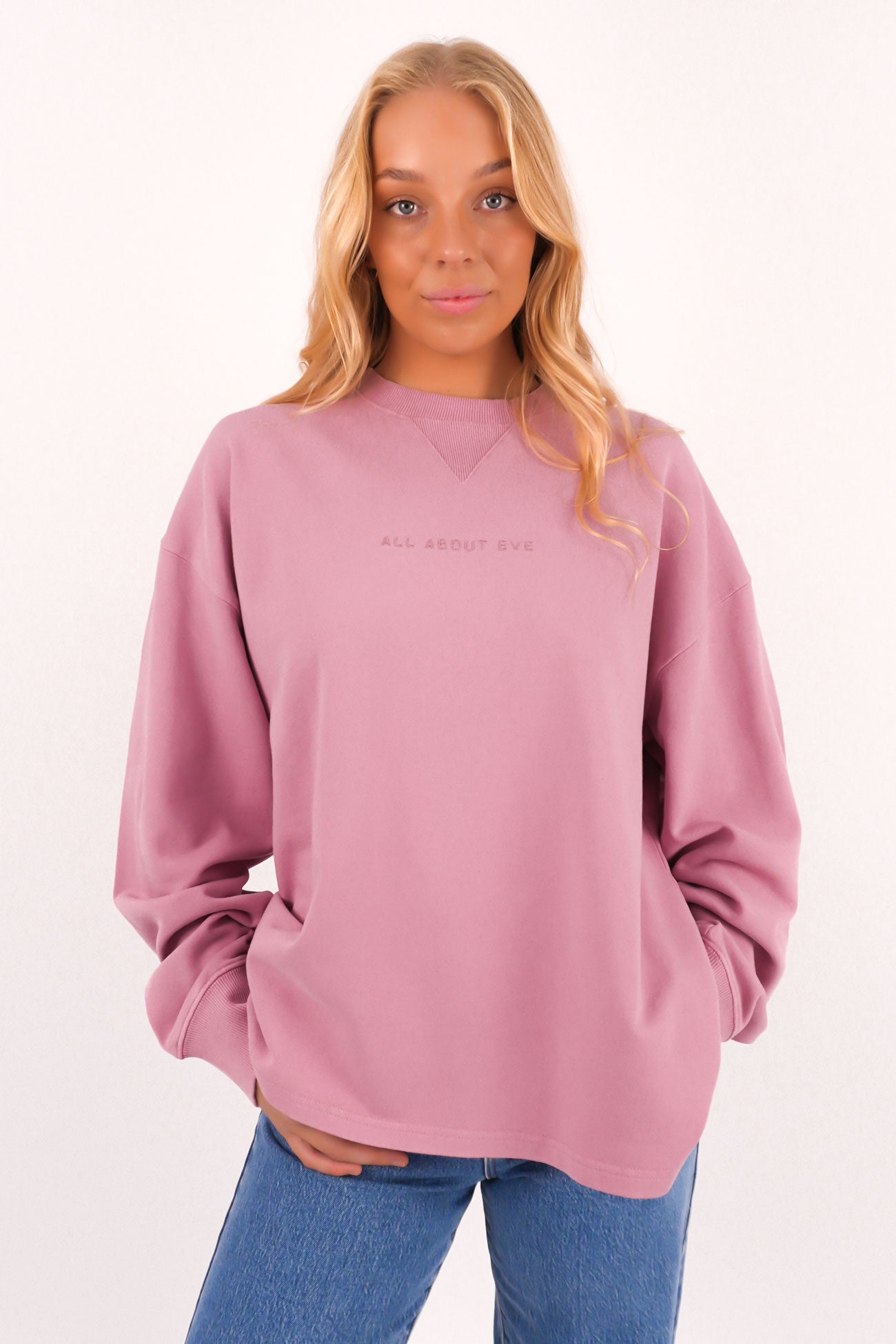 AAE Washed Relaxed Crew Quartz Pink