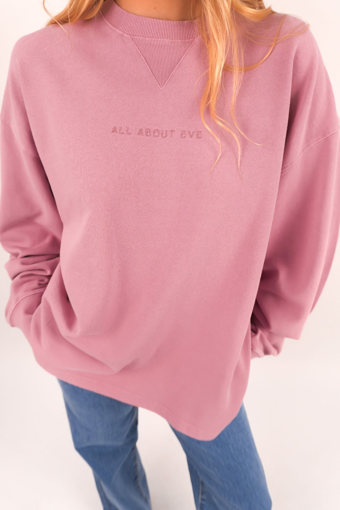 AAE Washed Relaxed Crew Quartz Pink