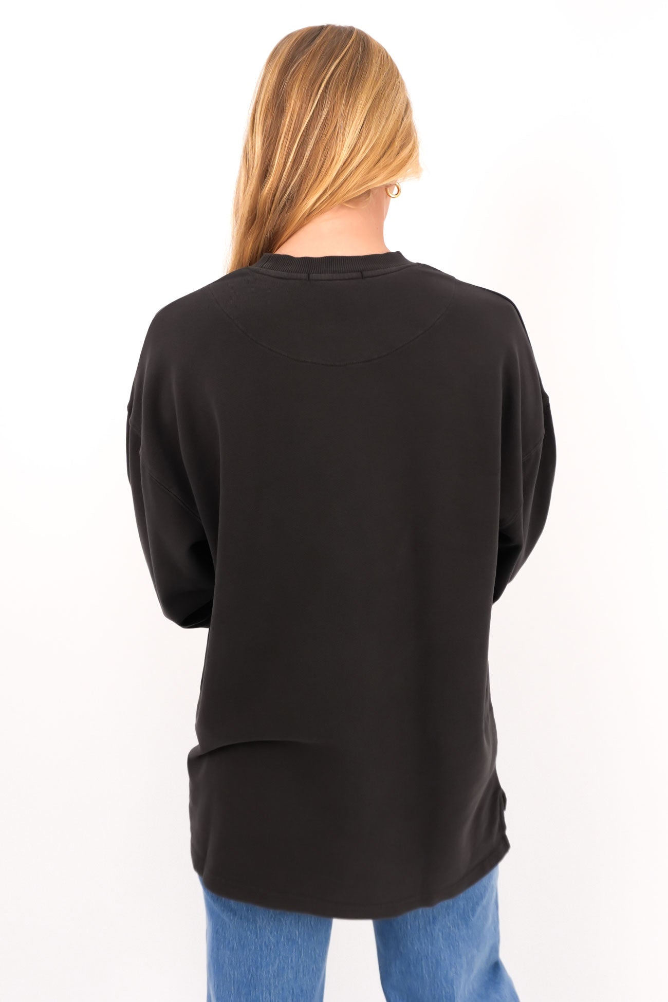 AAE Washed Relaxed Crew Washed Black