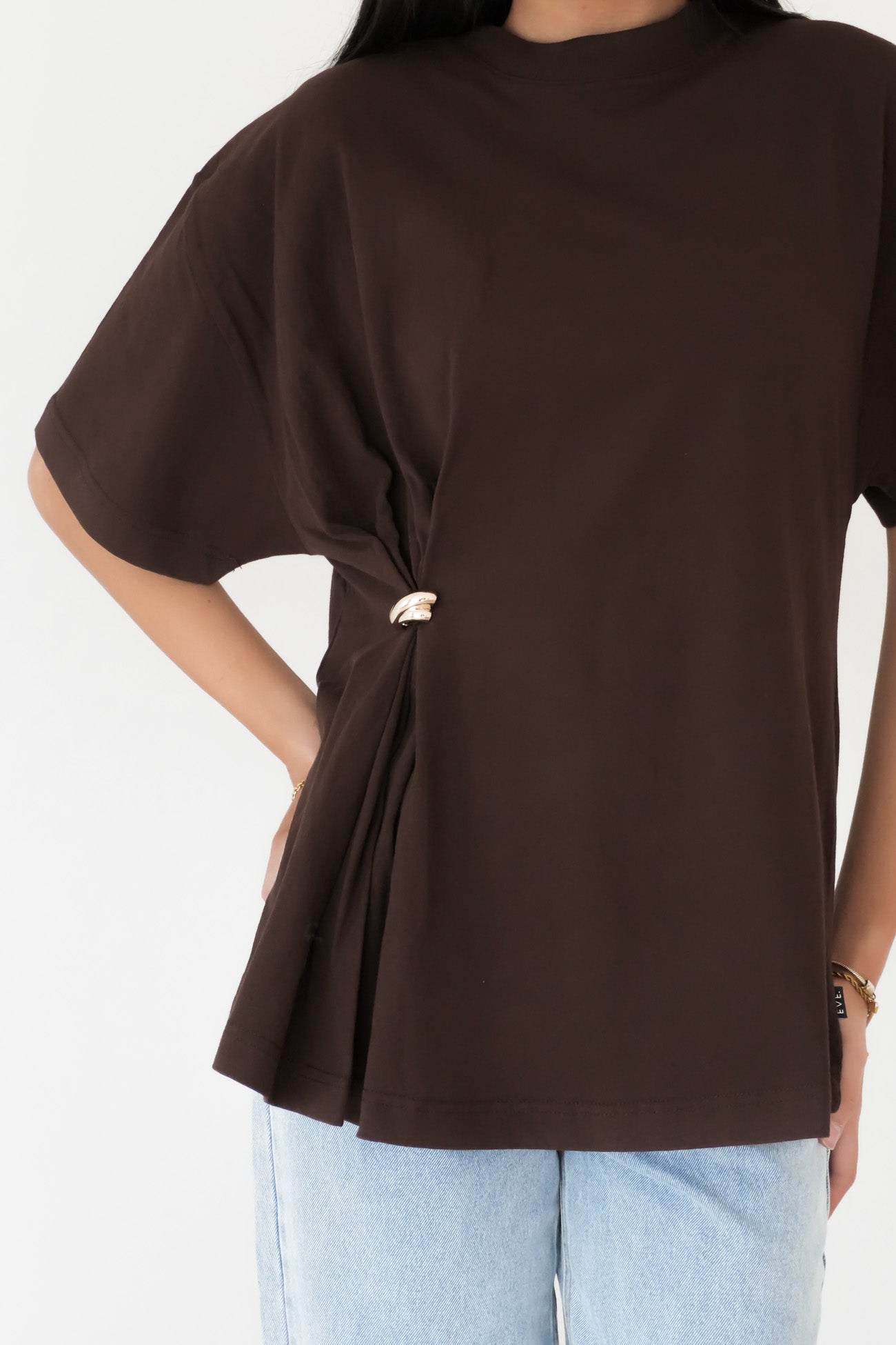 AAE Liv Gather Tee Brown