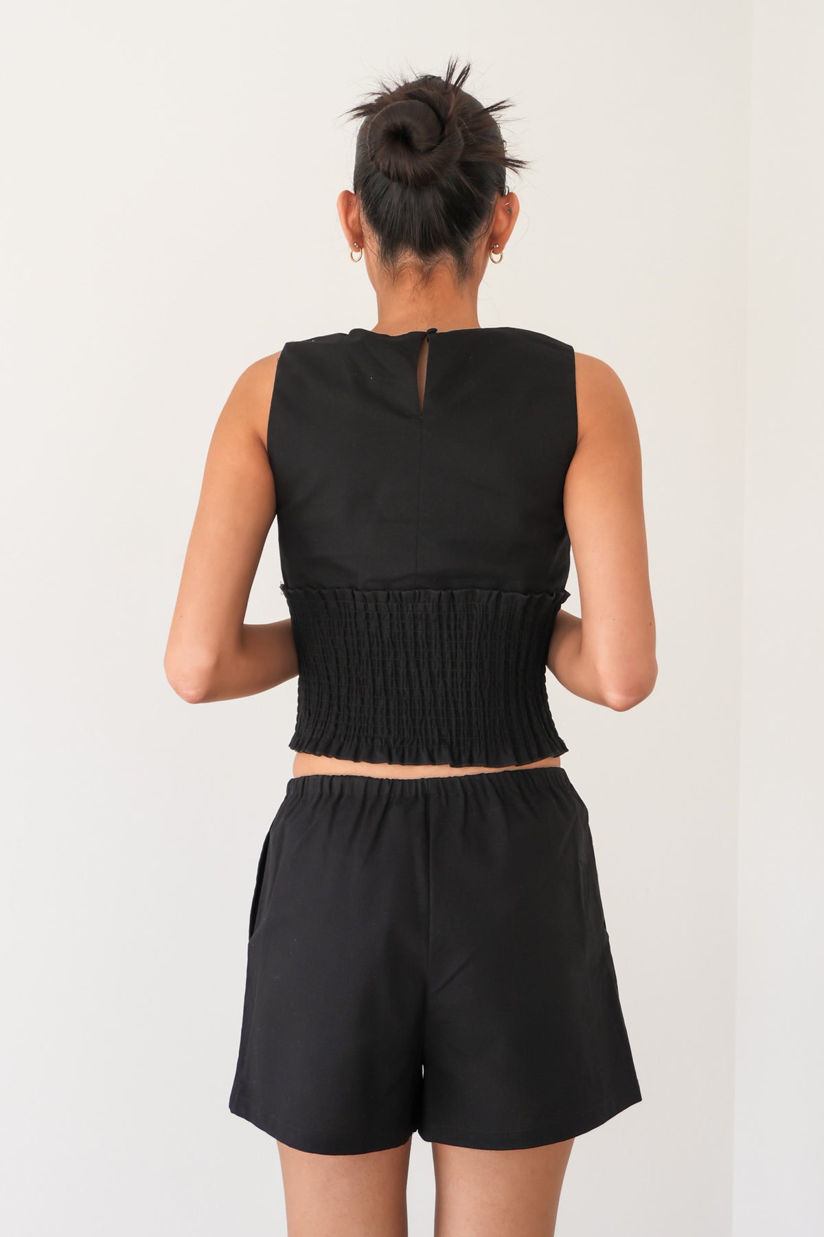 AAE Timeless Shirred Tank Black