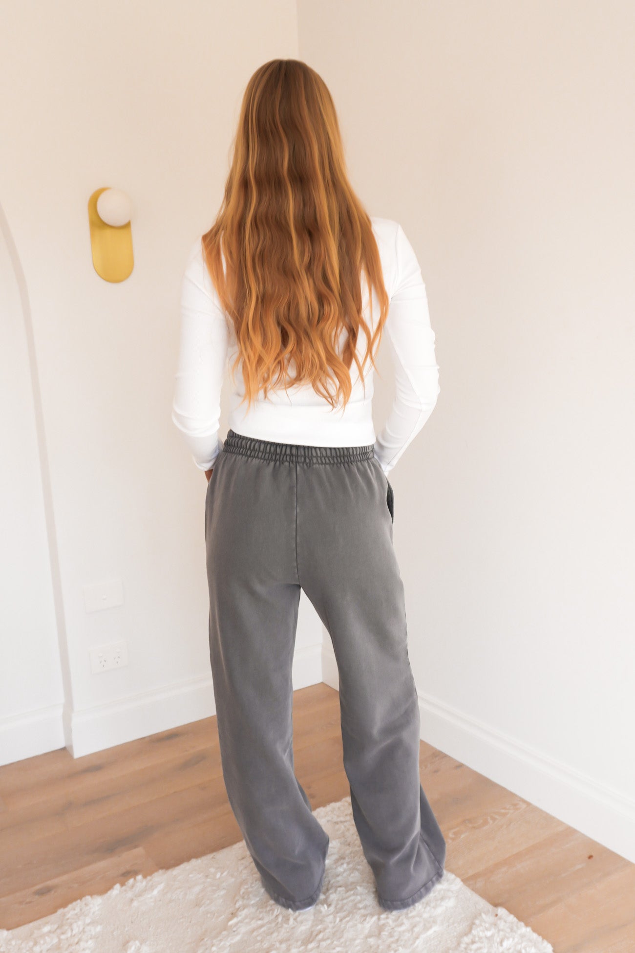 AAE Vintage Wide Leg Trackpant Charcoal