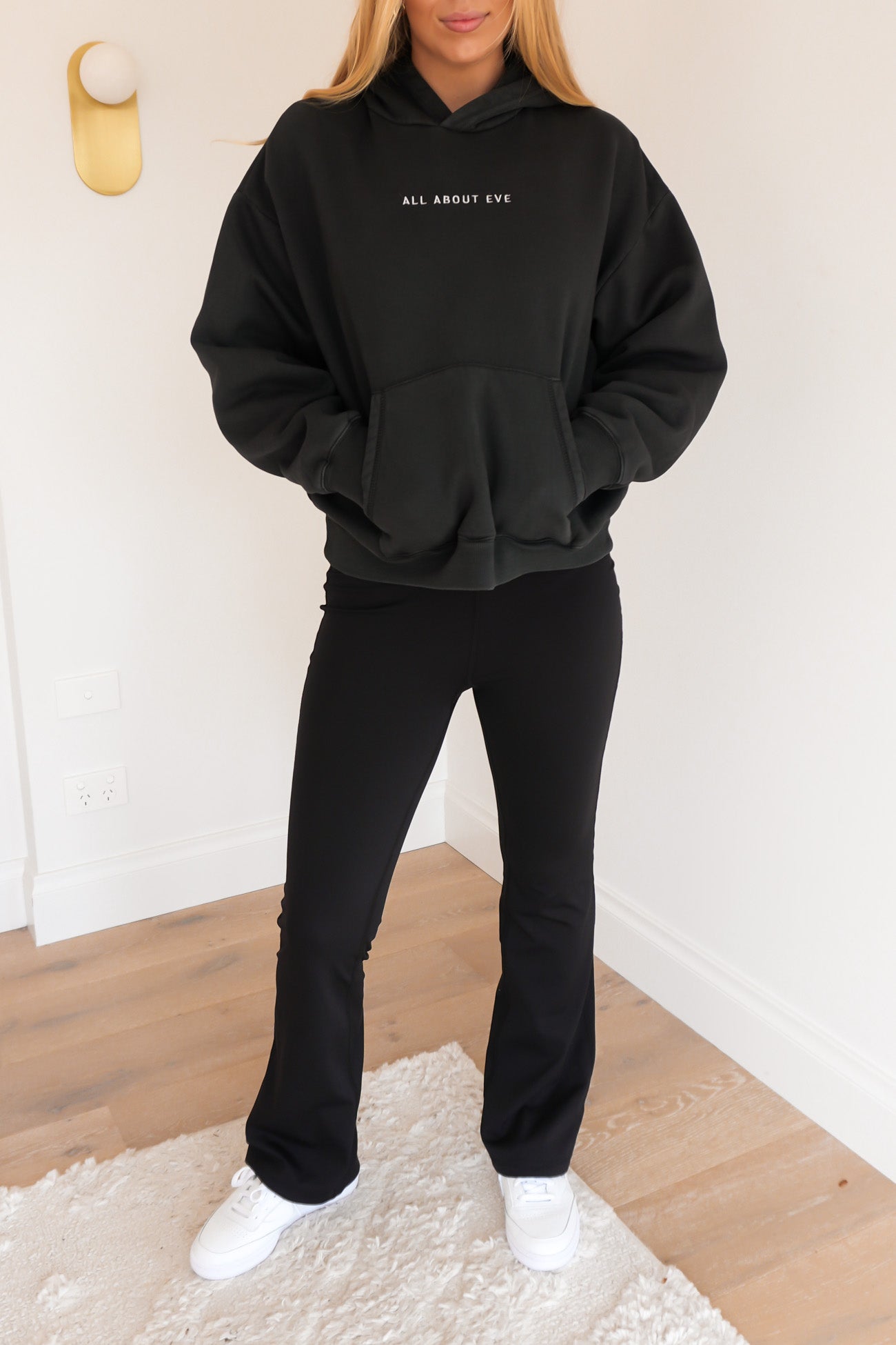 AAE Washed Box Hoodie Washed Black