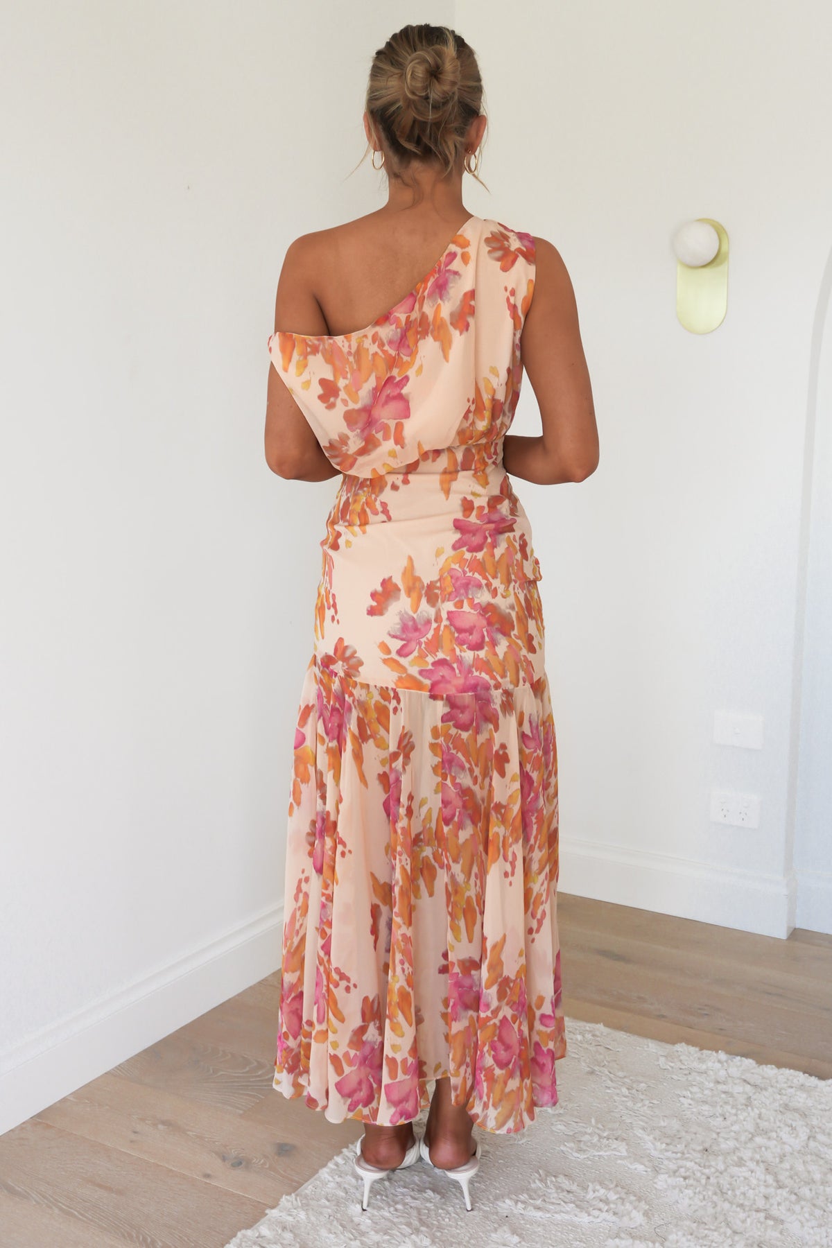 Abbey Maxi Dress Beige Floral