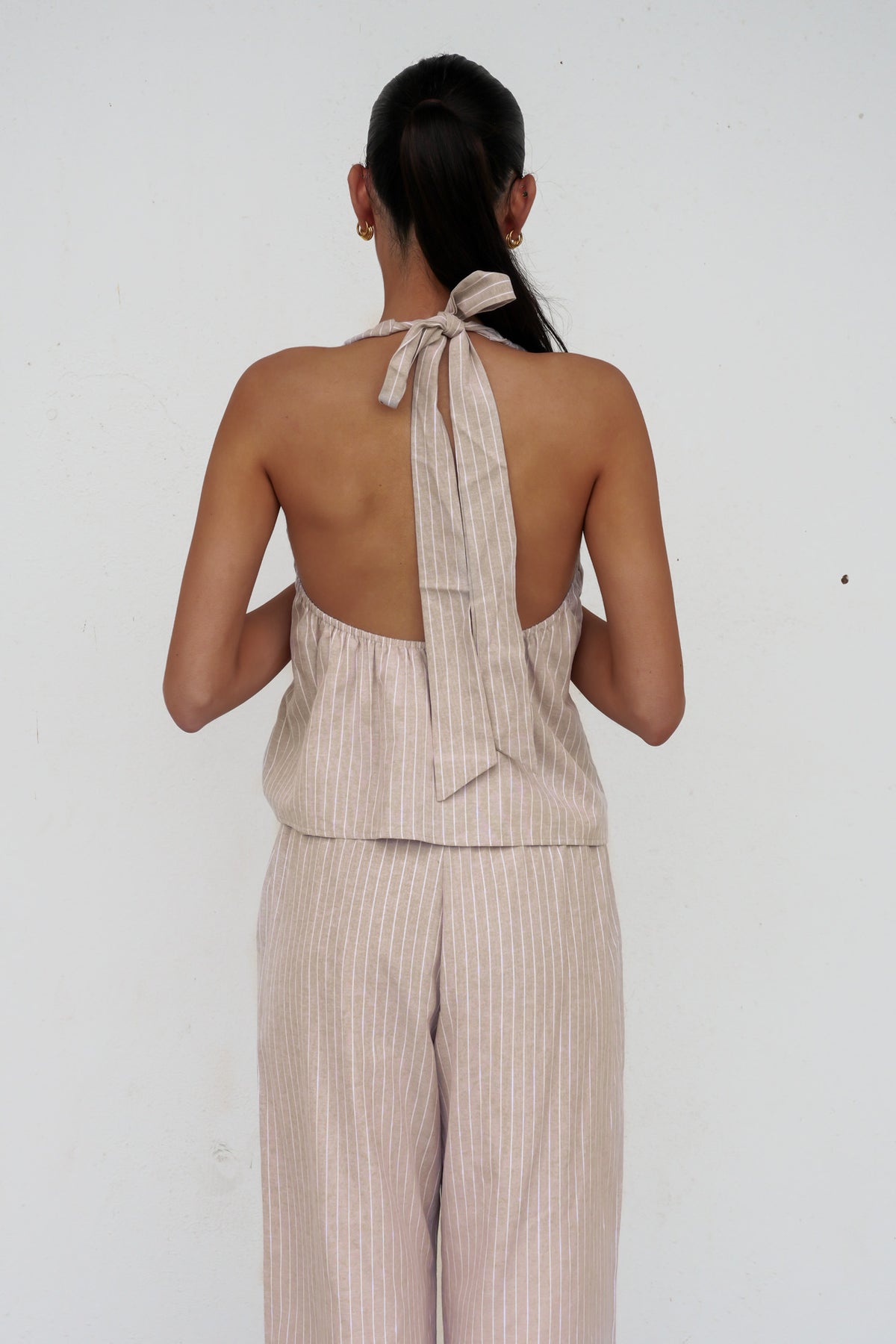 Abby Set Beige Stripe
