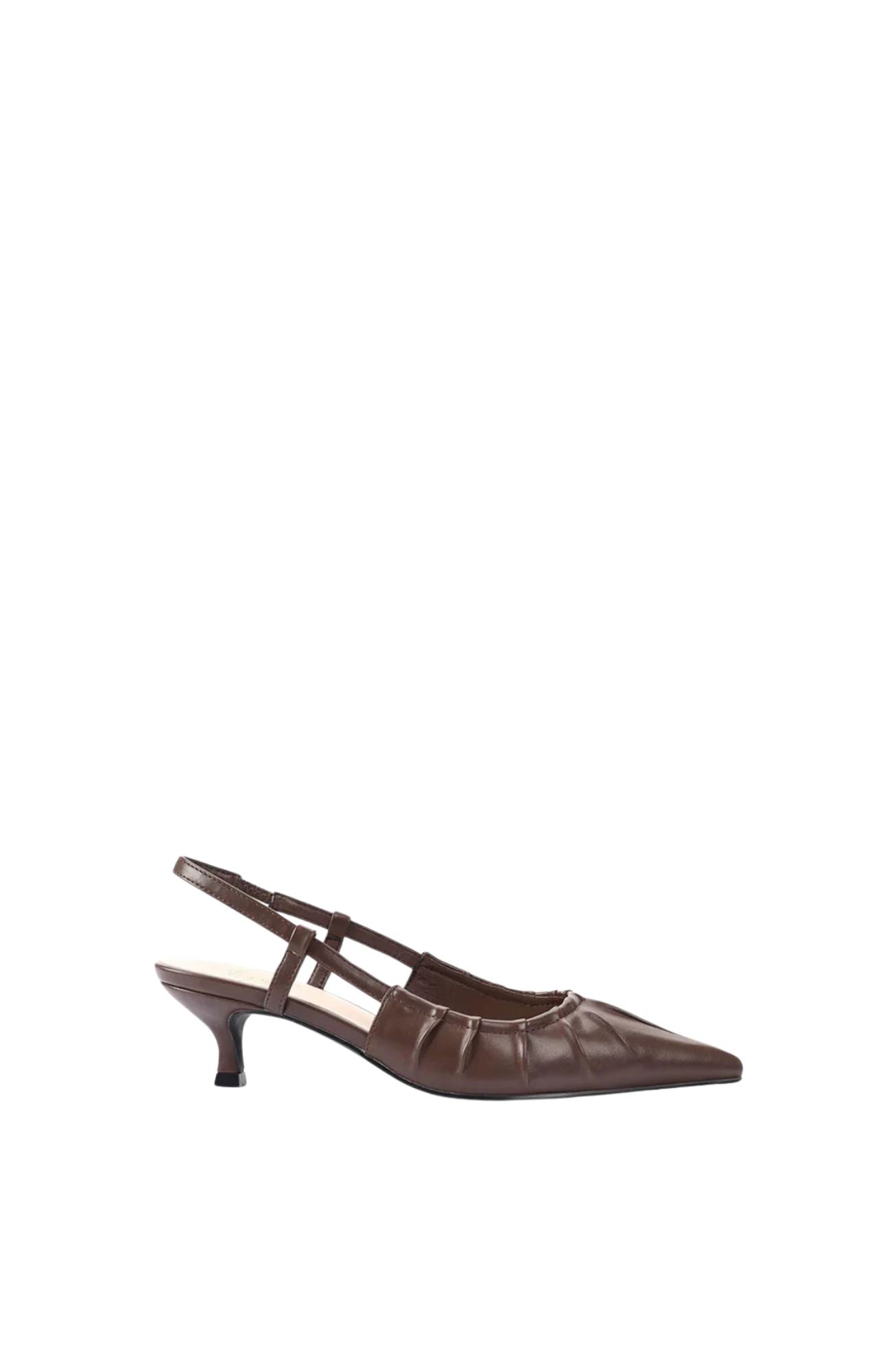 Lucius Slingback Kitten Heels Chocolate