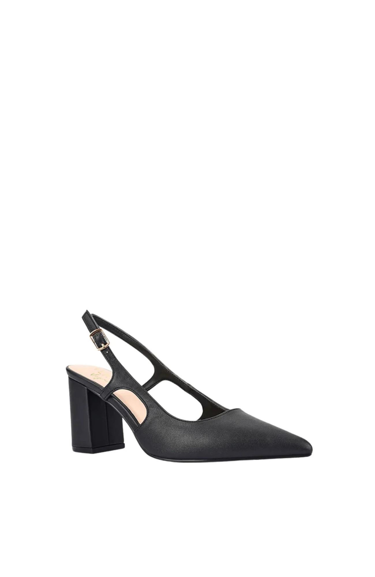 Elton Slingback Block Heels Black