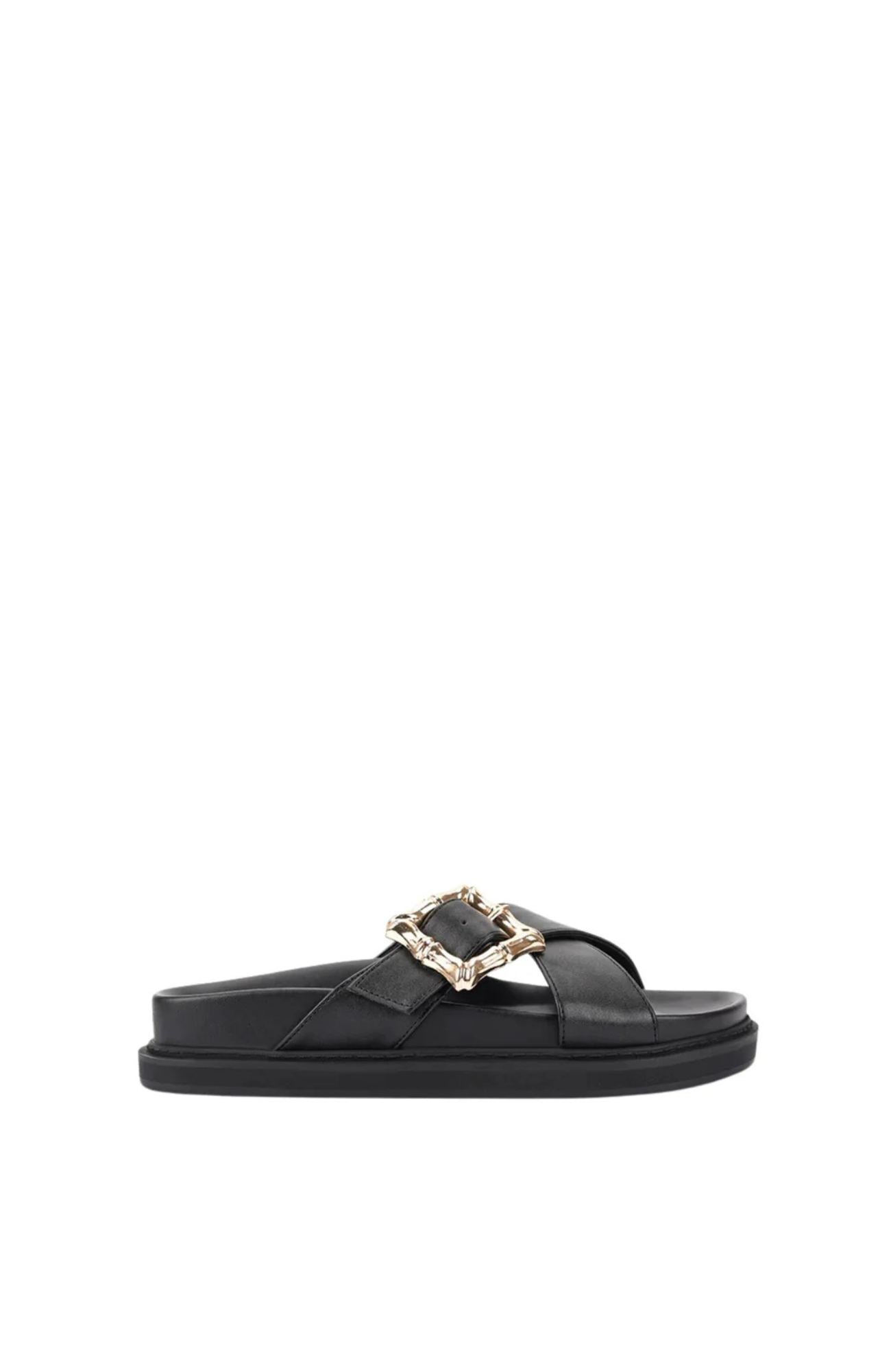 Bradford Footbed Slides Black