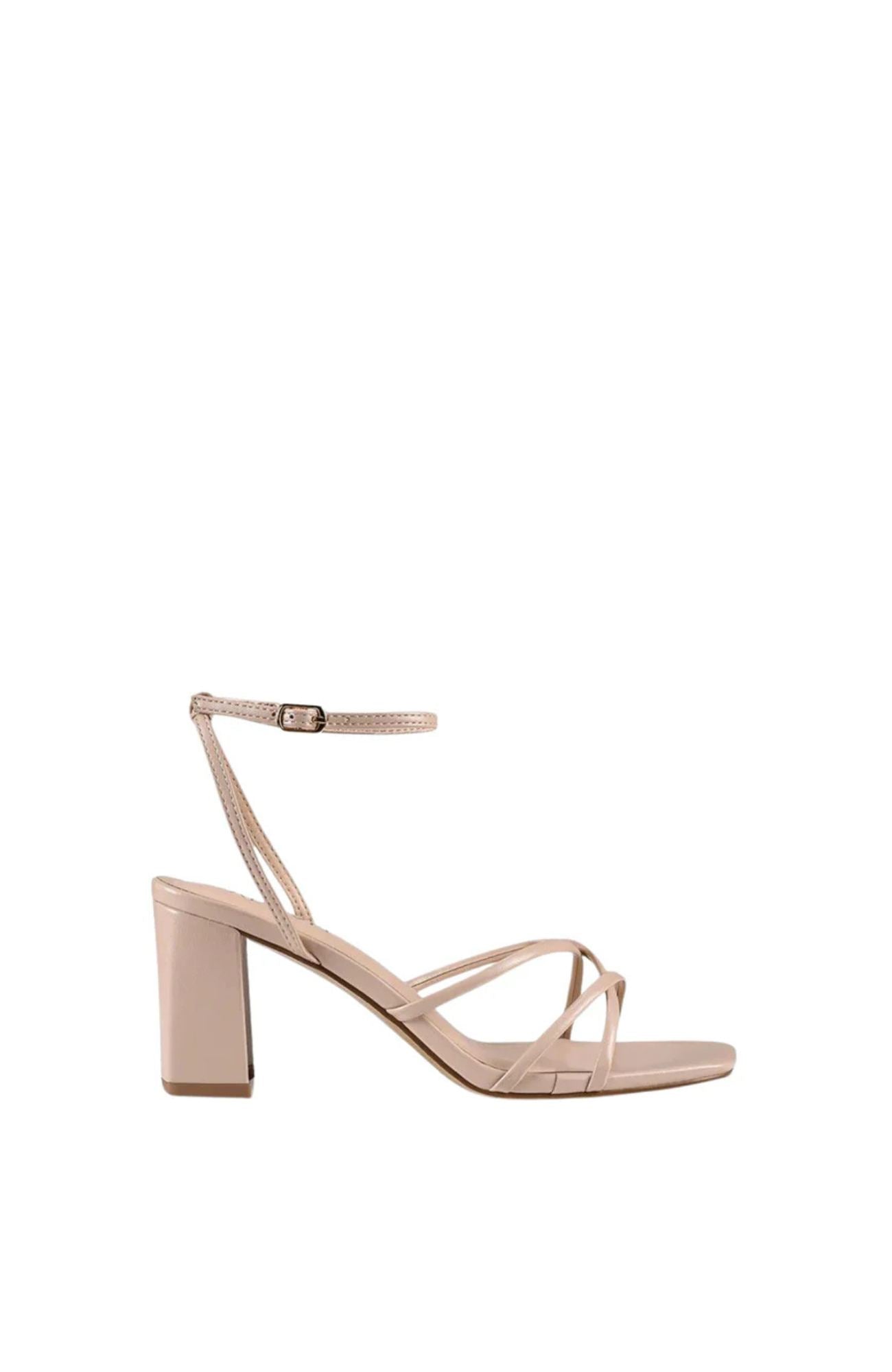 Nakita Block Heel Sandal Nude Smooth