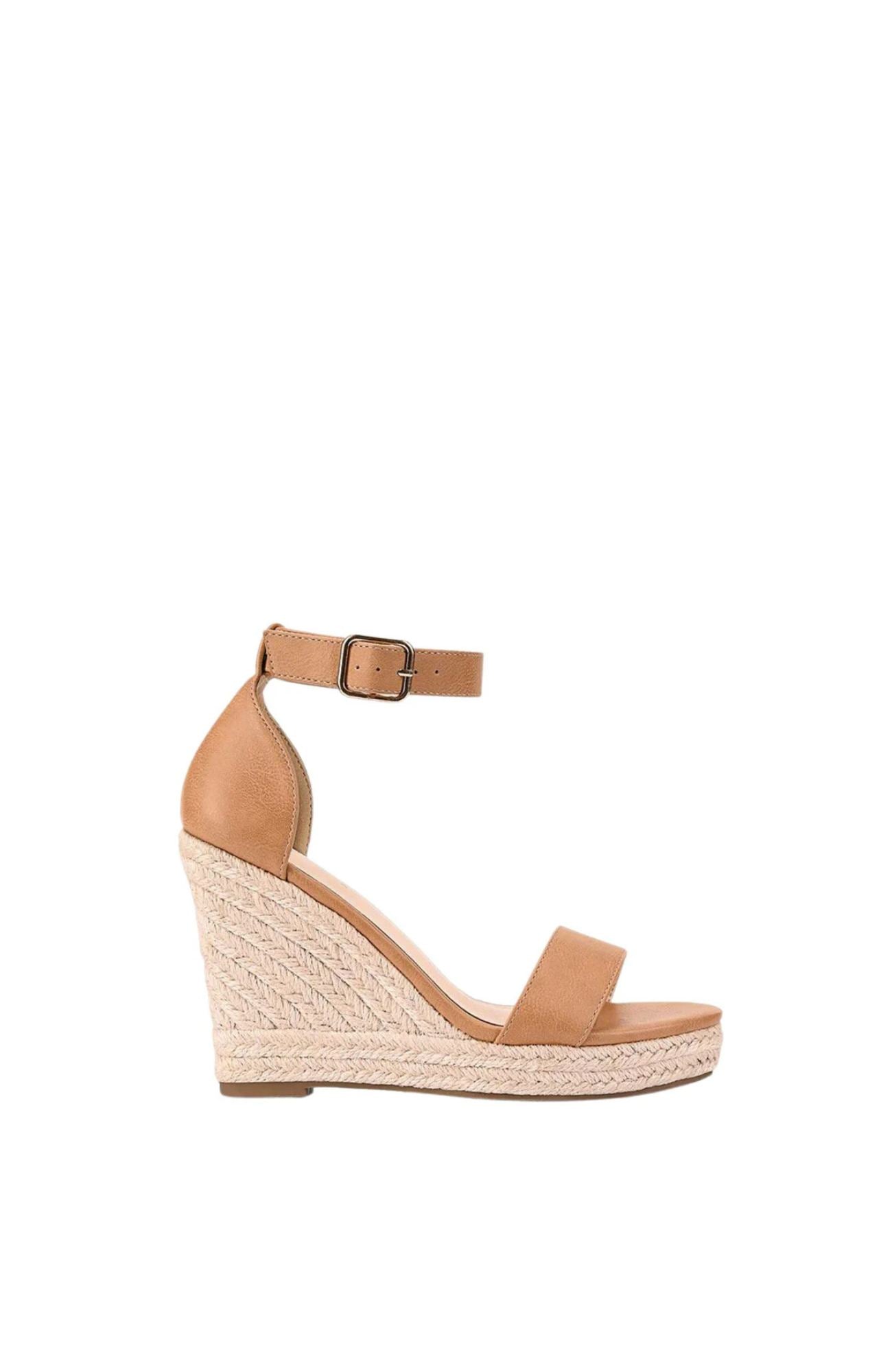 Amena Rope Wedge Caramel