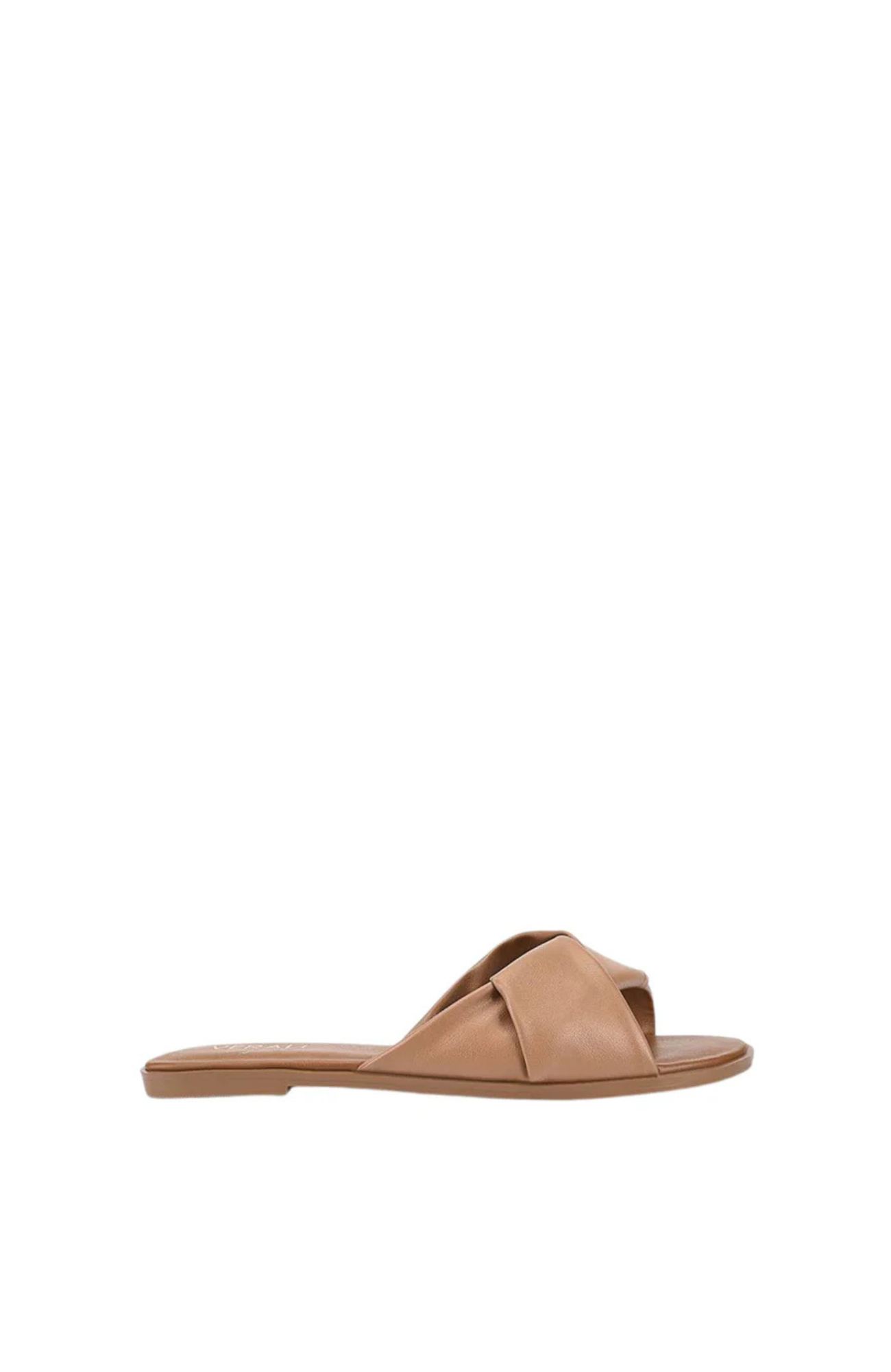 Sage Casual Slides Dark Camel Tan