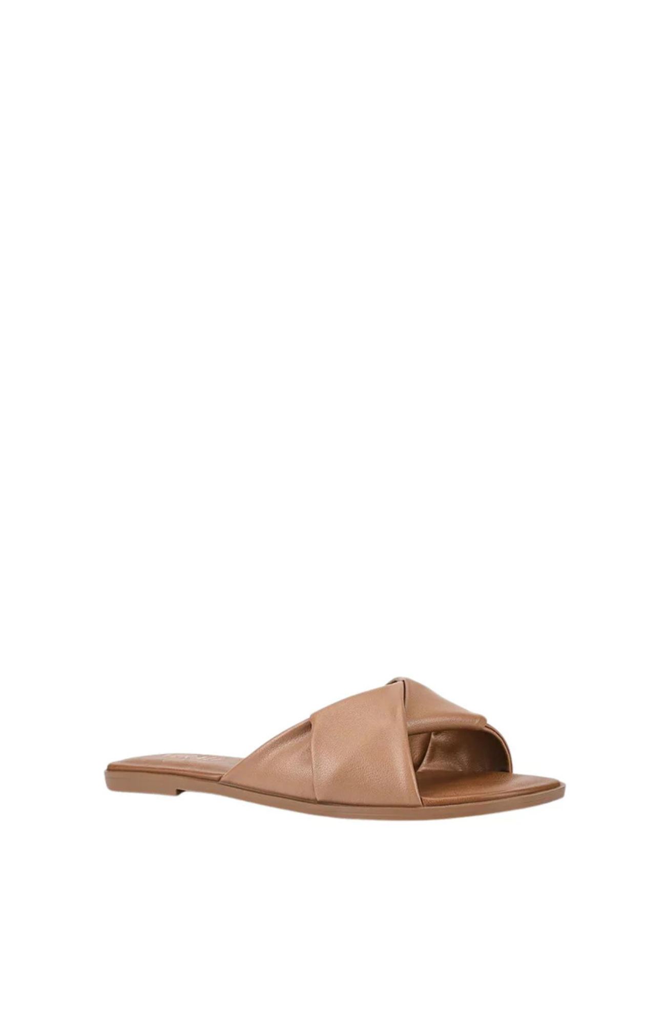 Sage Casual Slides Dark Camel Tan