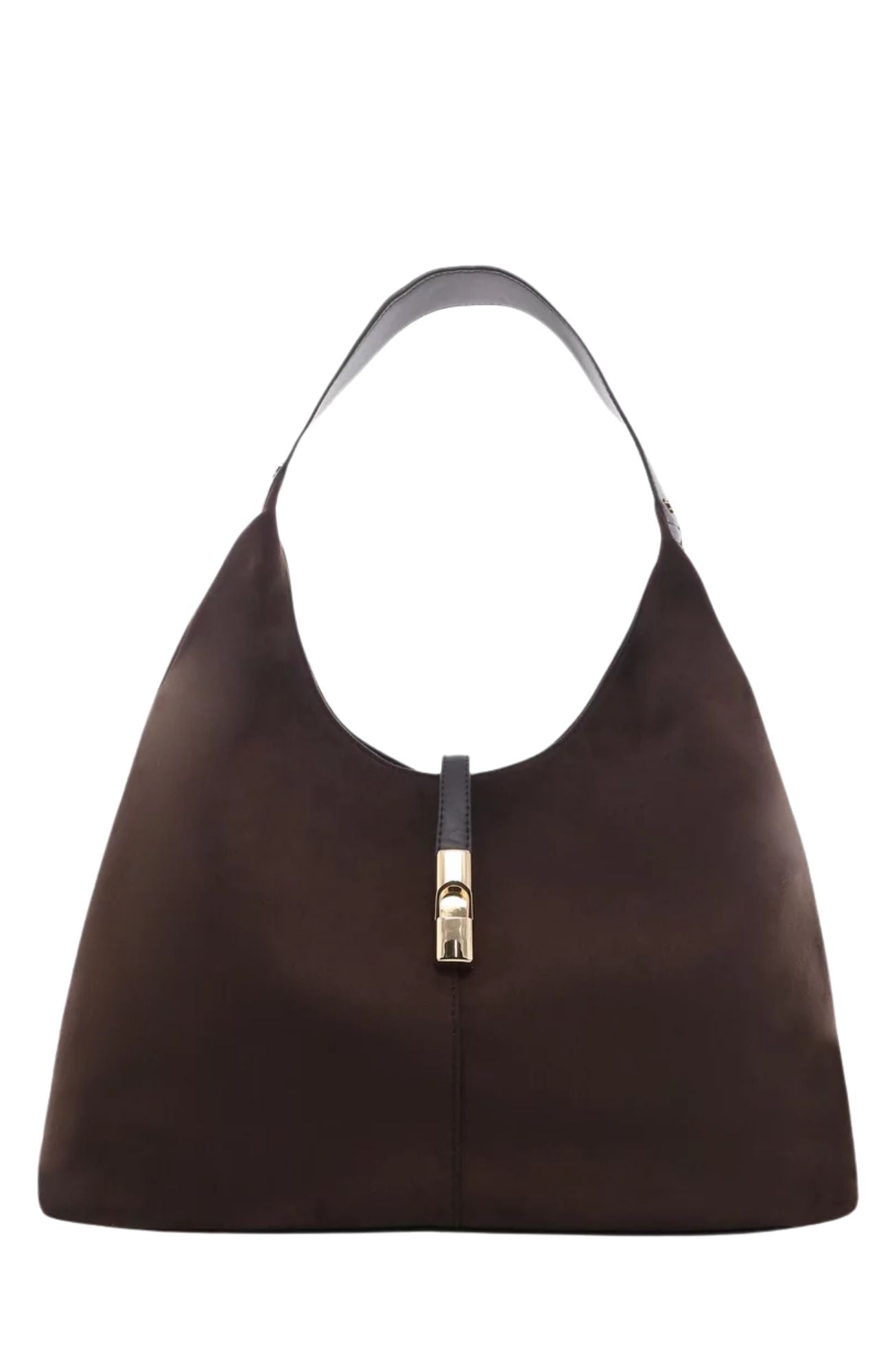 Lamarr Shoulder Bag Chocolate Suede