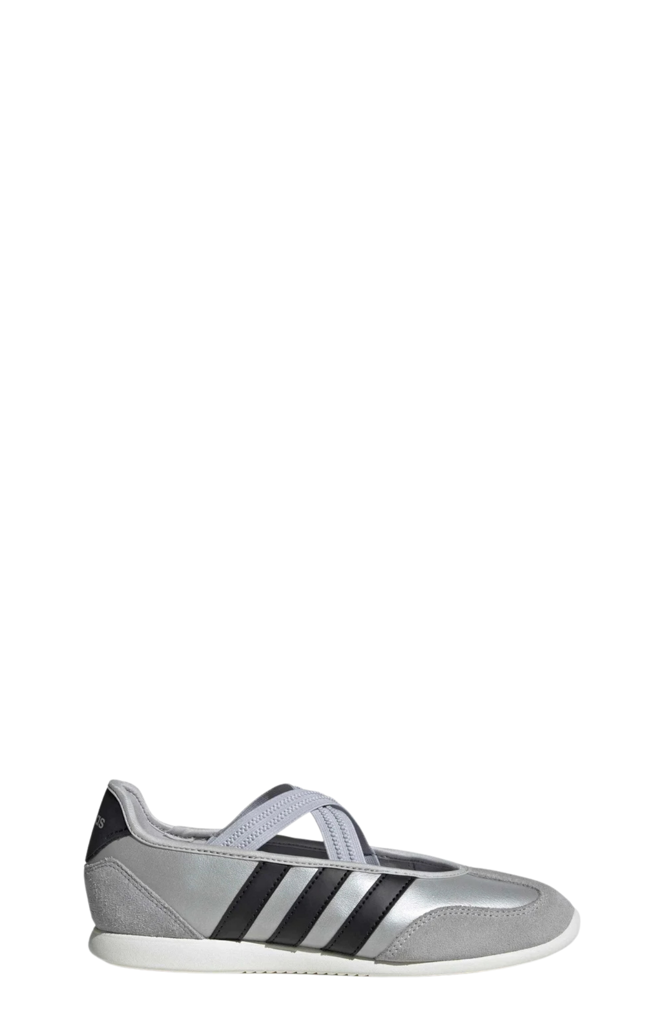 Barreda Mary Jane Silver Metallic Core Black Off White