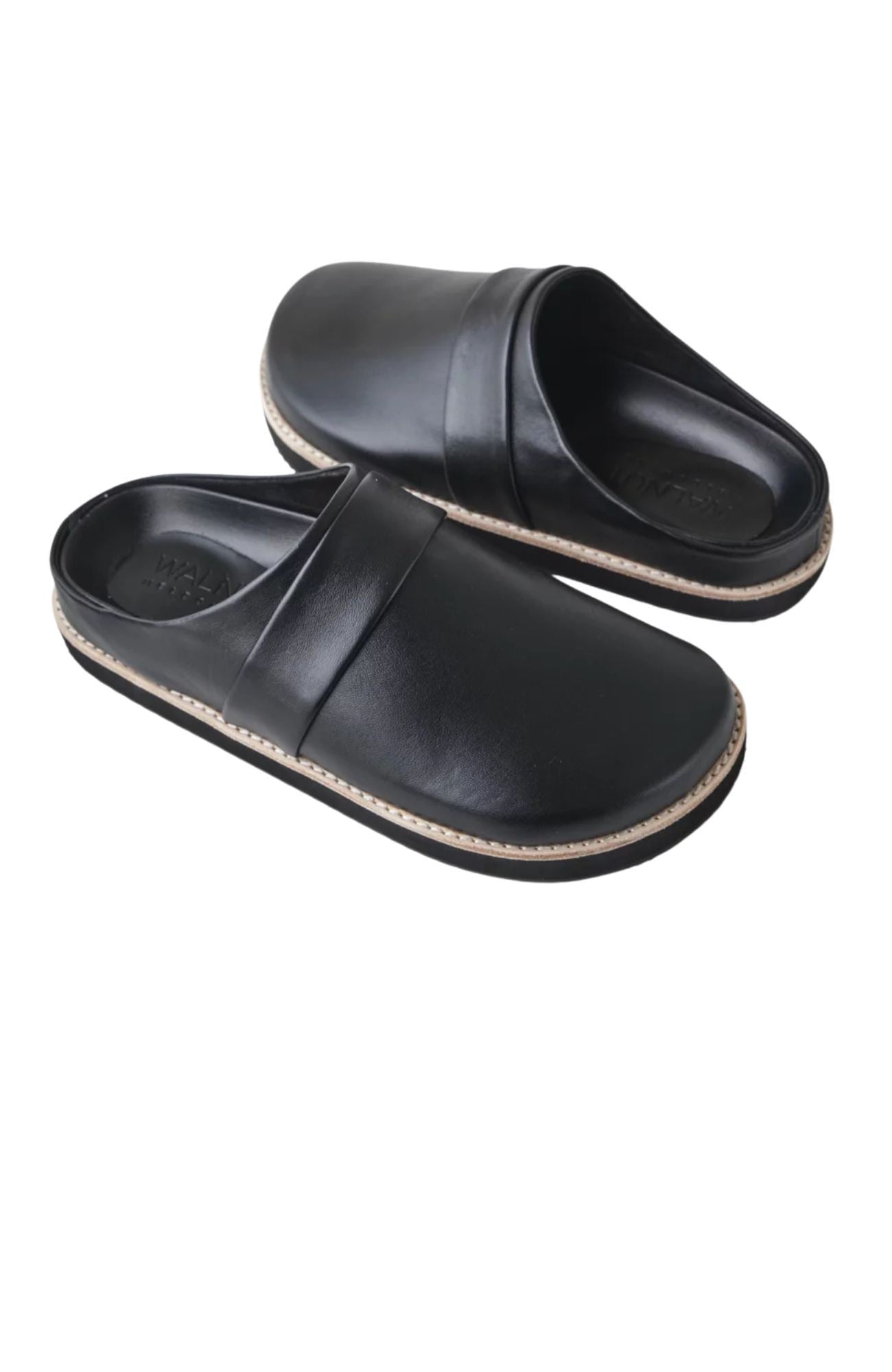 Palmer Leather Mule Black